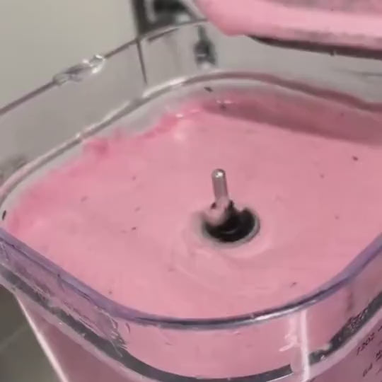 Fruit puree poured onto a baking tray